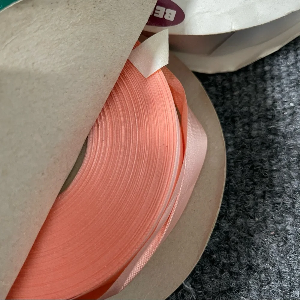Bundle Flora-Satin Silver, Melon and Pink Ribbon Roll